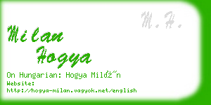 milan hogya business card